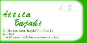 attila bujaki business card